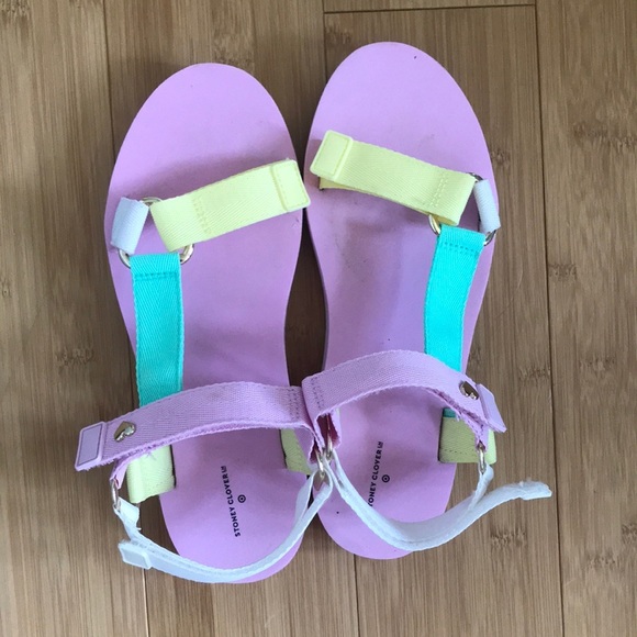 Stoney Clover Ln x Target Collab velcro sport sandals light pink - Picture 3 of 6